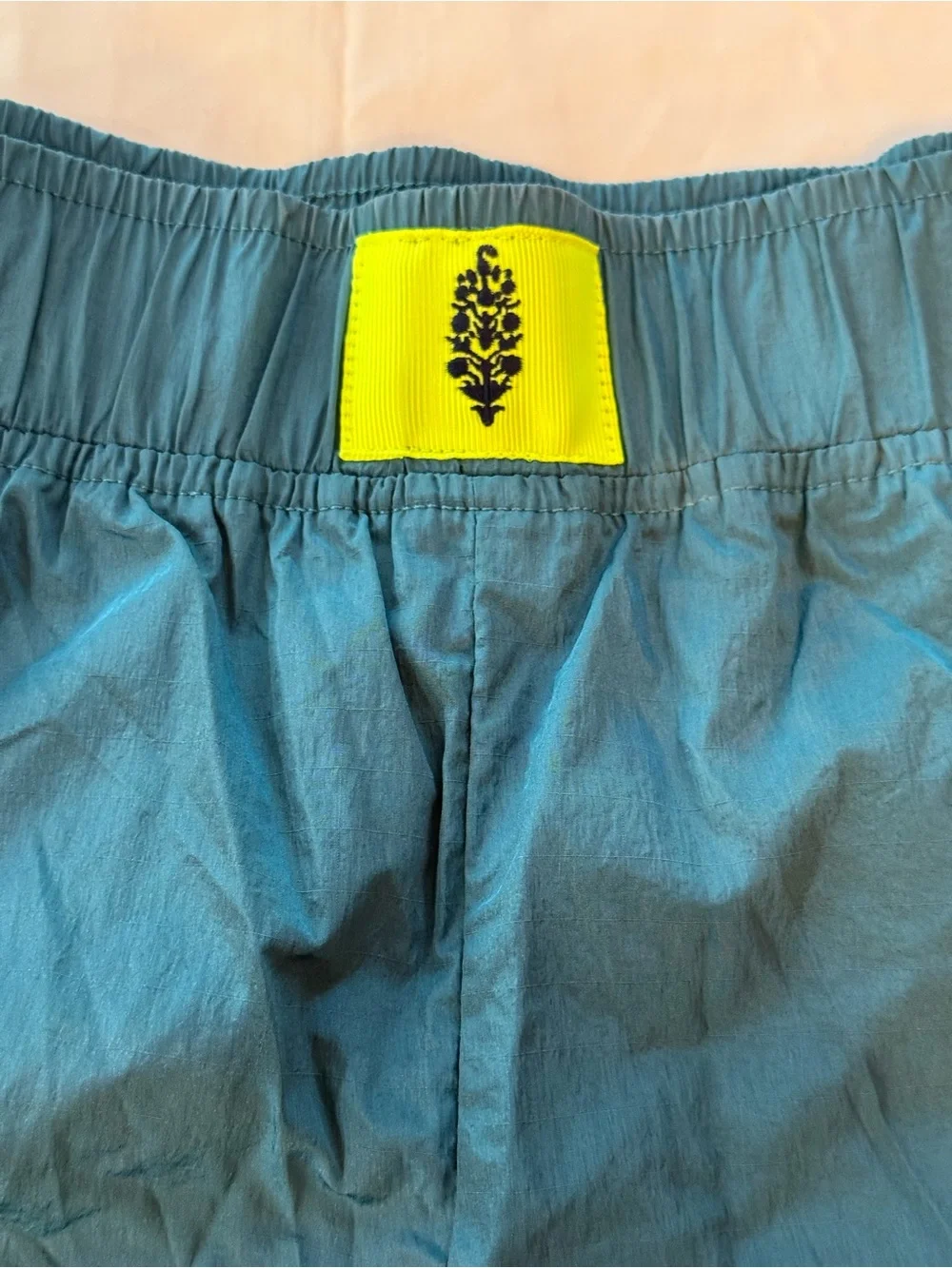 Free People FP Movement Varsity Blues Shorts XL Blue Neon Running Athletic NWOT